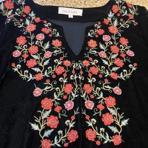 Solitaire velvet mini dress